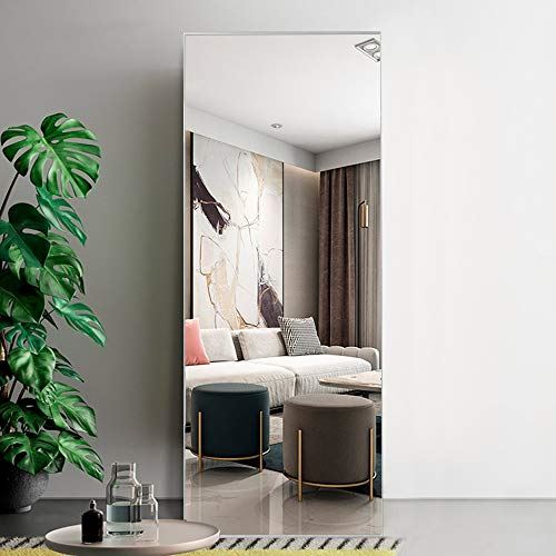 Full Length Dressing  Floor Mirror with Standing Holder for Bedroom