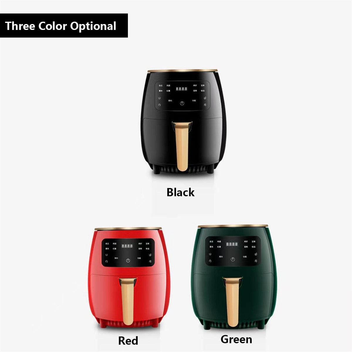 Air Fryer Chicken Oil Free Air Fryer Health Fryer Pizza Cooker Smart Touch LCD Electric Deep Airfryer