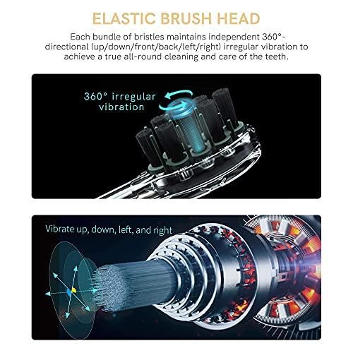 Brush Heads with Dupont Bristles, 1 Travel Case, 1 Dental Floss, 2 Minute Timer