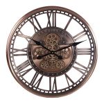 21Inch Large Unique Luxury Metal Wall Clock for Home, Office and School