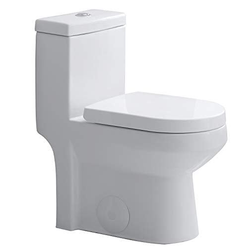 High One Piece Short Compact Bathroom Tiny Mini Commode Water
