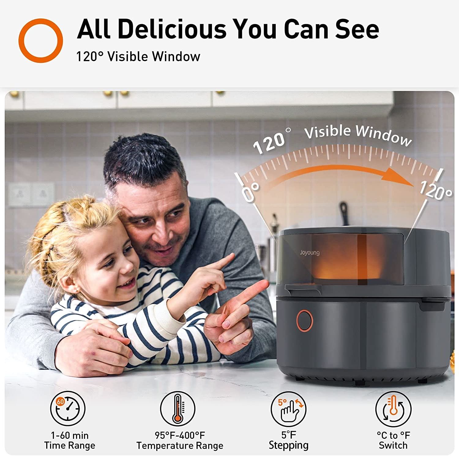 OYOUNG Air Fryer 10 in 1 Digital Air Fryer Oven 5.8 QT Air Fryer Toaster Oven Oilless Cooker