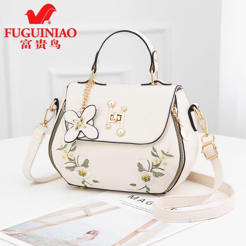 2020ファッションレディースバッグ刺繍ワンショルダーメッセンジャーバッグ