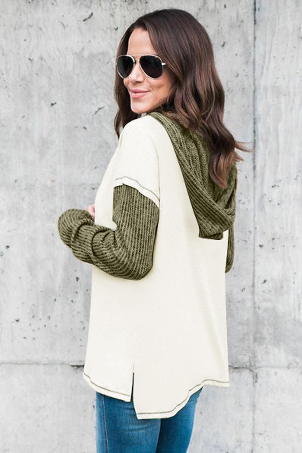 Green Clear As Day Contrast Sweathshirt