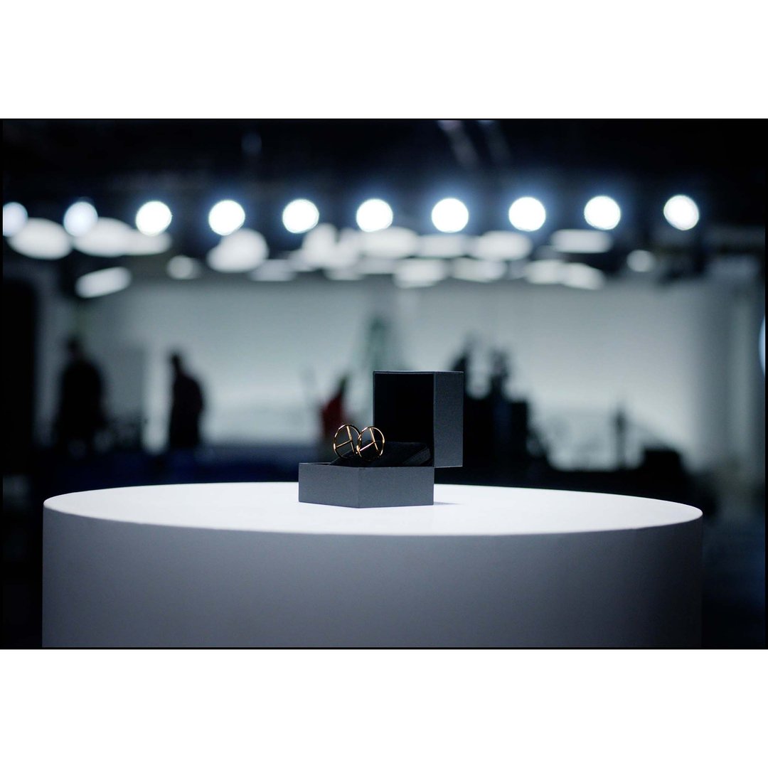 Medium Logo Hoop Earring - Gold