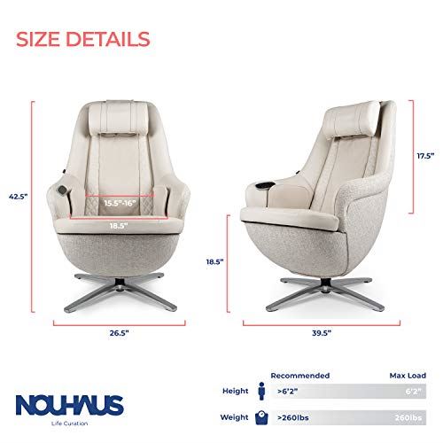 Full Body Massager and Comfy Lounge Chair with Ottoman and Heat