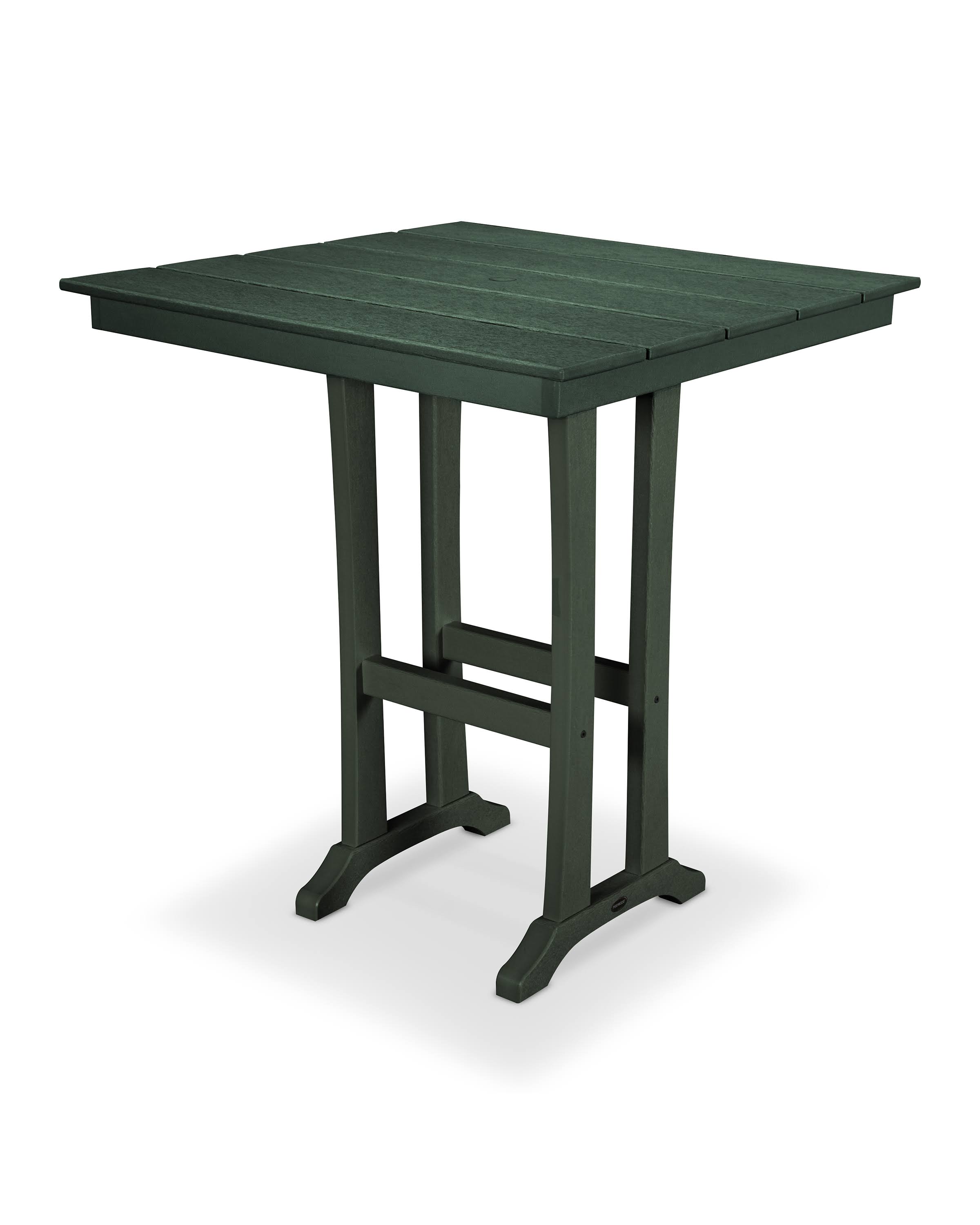 POLYWOOD Farmhouse 37x22 Bar Table (Green)(Plastic)