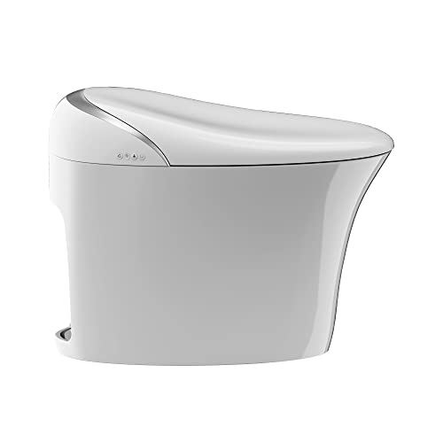 Elongated One Piece Intelligent toilet with Auto Open/Close Lid, Warm Seat