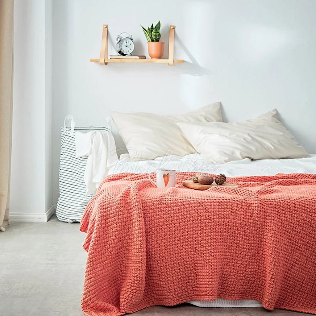 Solid Wool Knit Blankets