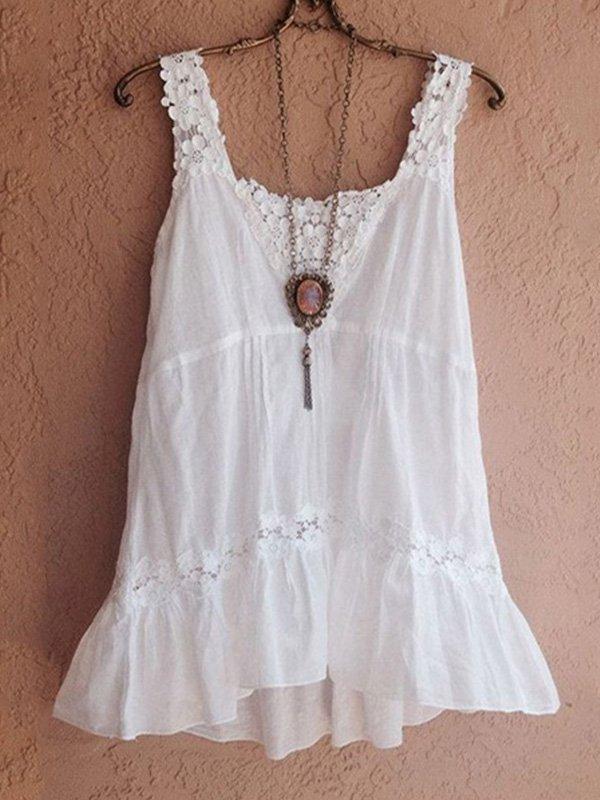 Women's Casual Loose Solid Vest  & Tops