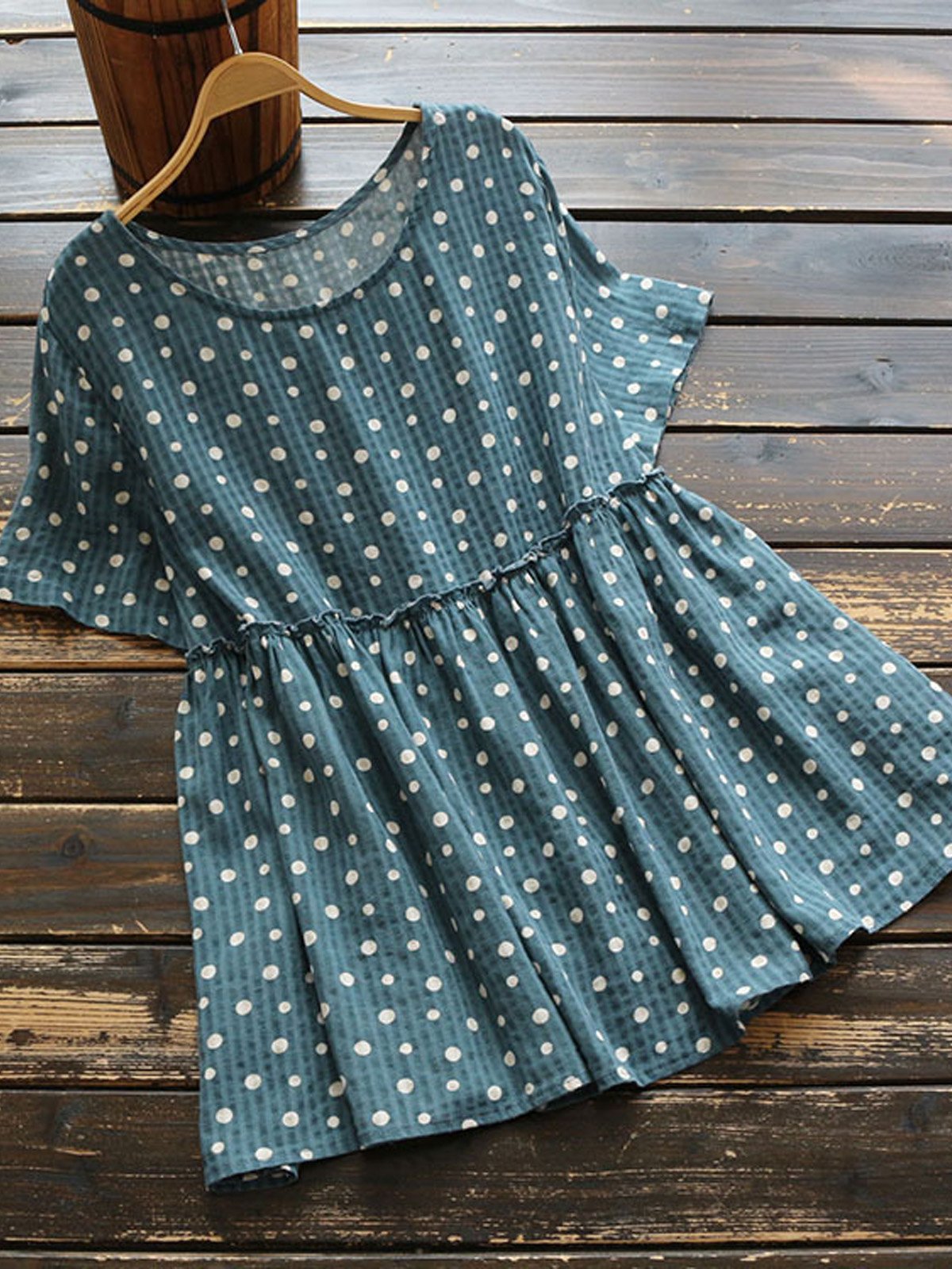 Casual Cotton Short Sleeve Shirts & Tops