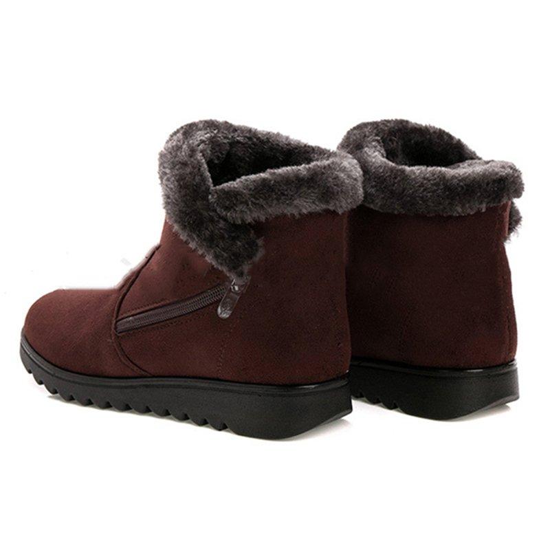Women Winter Shoes Warm Snow Zipper Ankle Boots