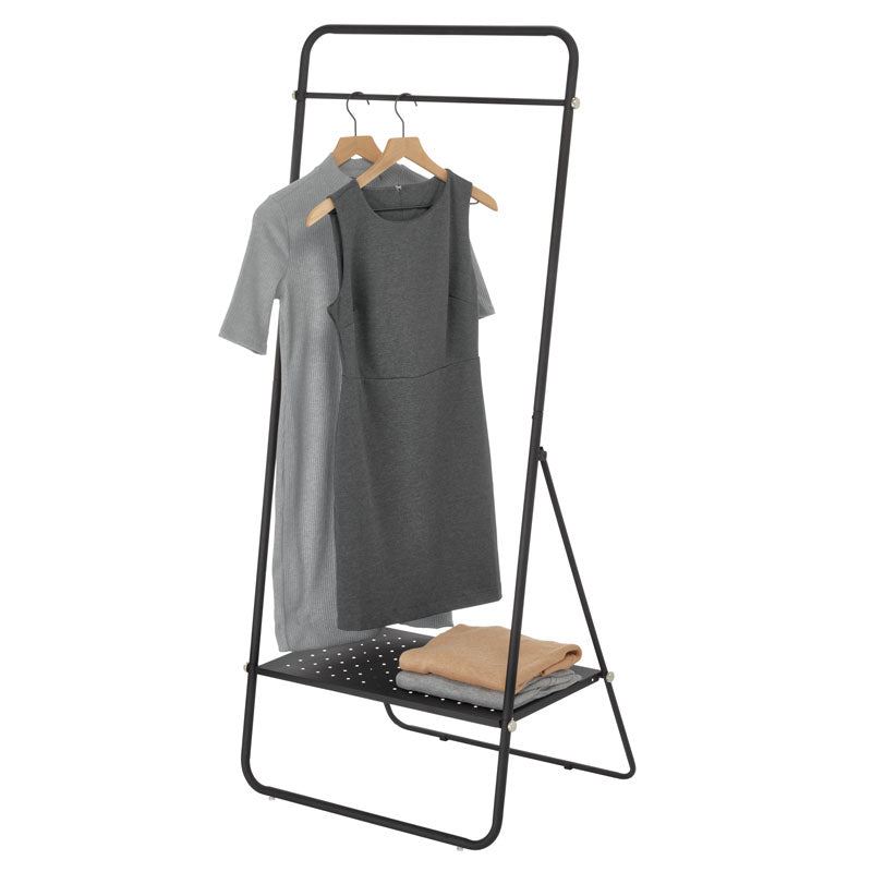 iDesign Arlo Folding Rack in Matte Black and Brass