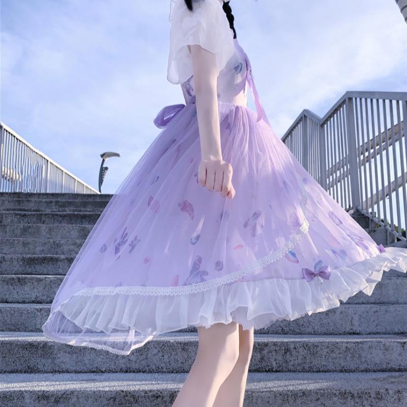Sweet Purple Bow Lolita Dress SS0566