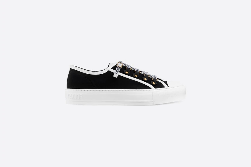 Walk'n'Dior Low-Top Sneaker Black Calfskin and Canvas