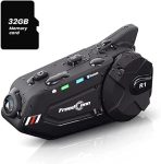 1000M Waterproof Wireless Motorcycle Helmet Intercom w/ FM/Bluetooth 5.0 /2-1Mic
