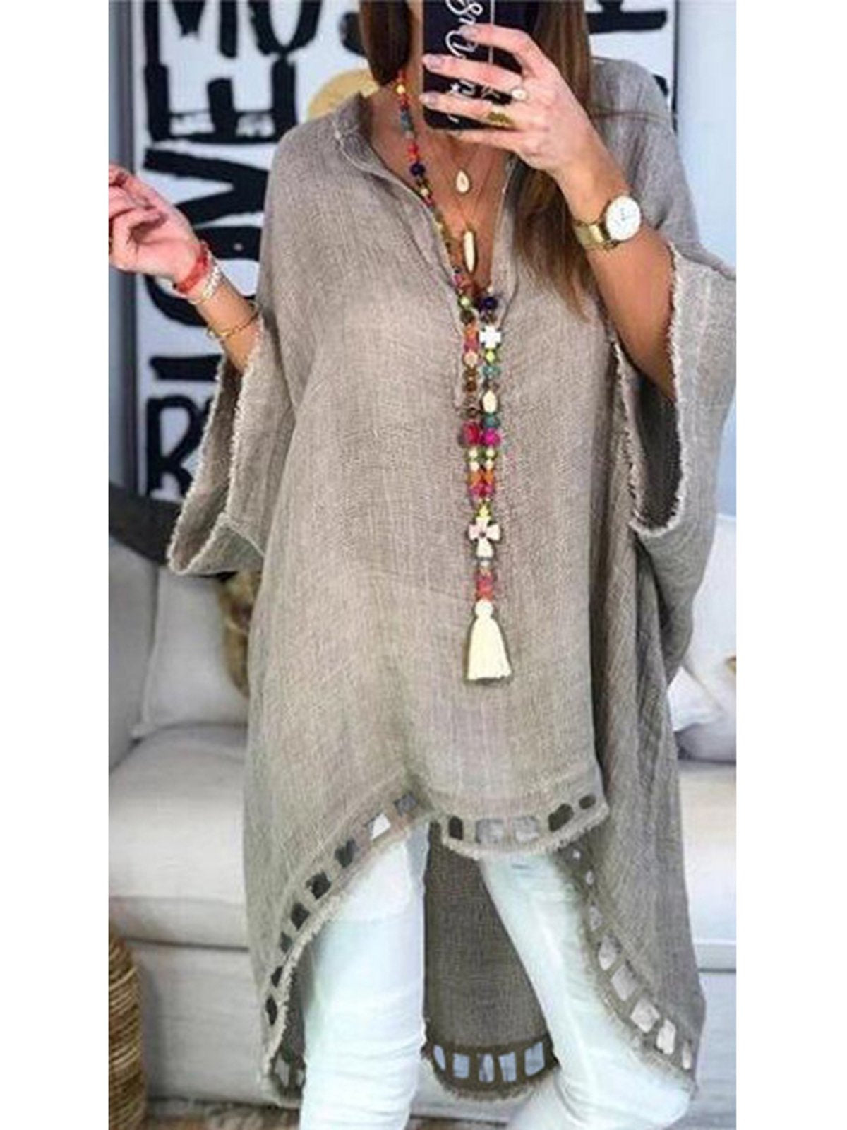 Batwing V Neck Shirts