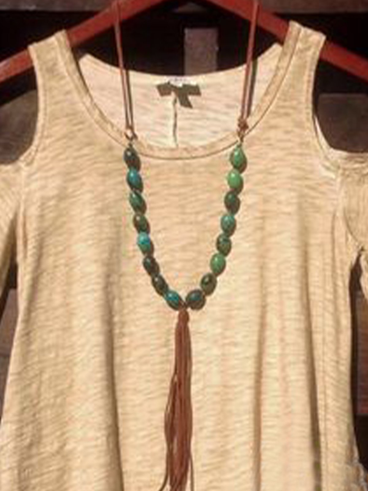 Casual Short Sleeve Flare Sleeve Loose Tassel T-Shirt