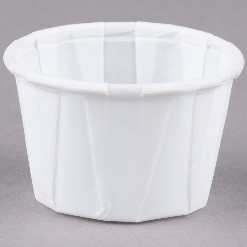 Paper Portion Cups, 1oz, White, 250-bag, 20 Bags-carton