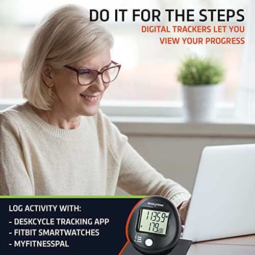 DeskCycle Ellipse Under Desk Elliptical Machine, Compact Mini- Black