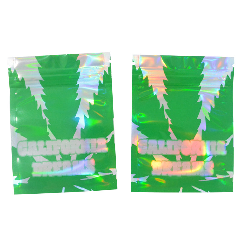 7x9cm 1g Printed Bags Laser Holographic Zip Lock Bags