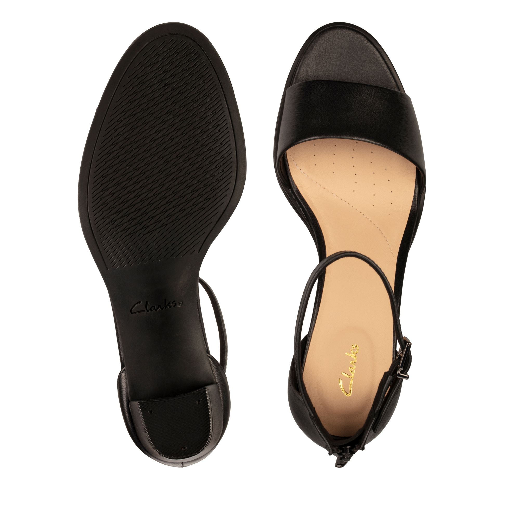 Women Sandals Kaylin 60 2 Part Black Leather