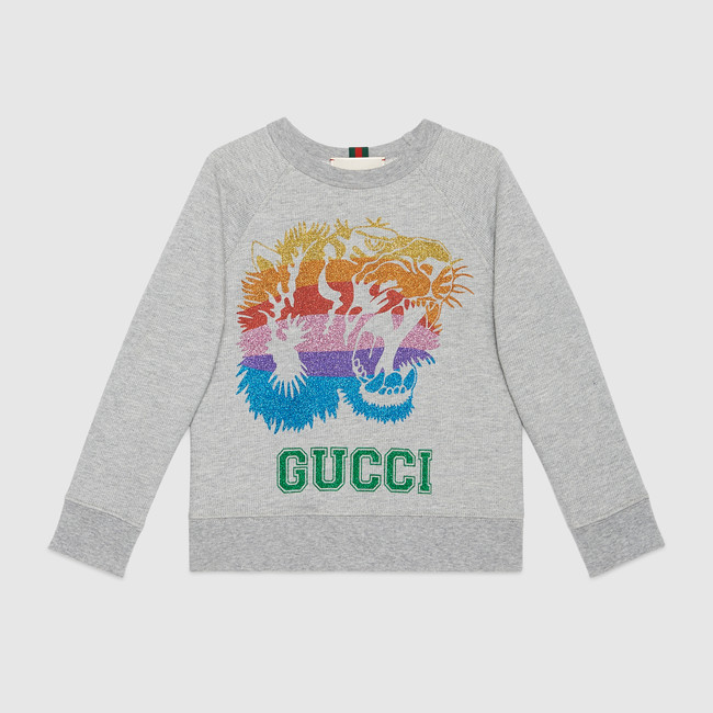 Children's sweatshirt with tiger print