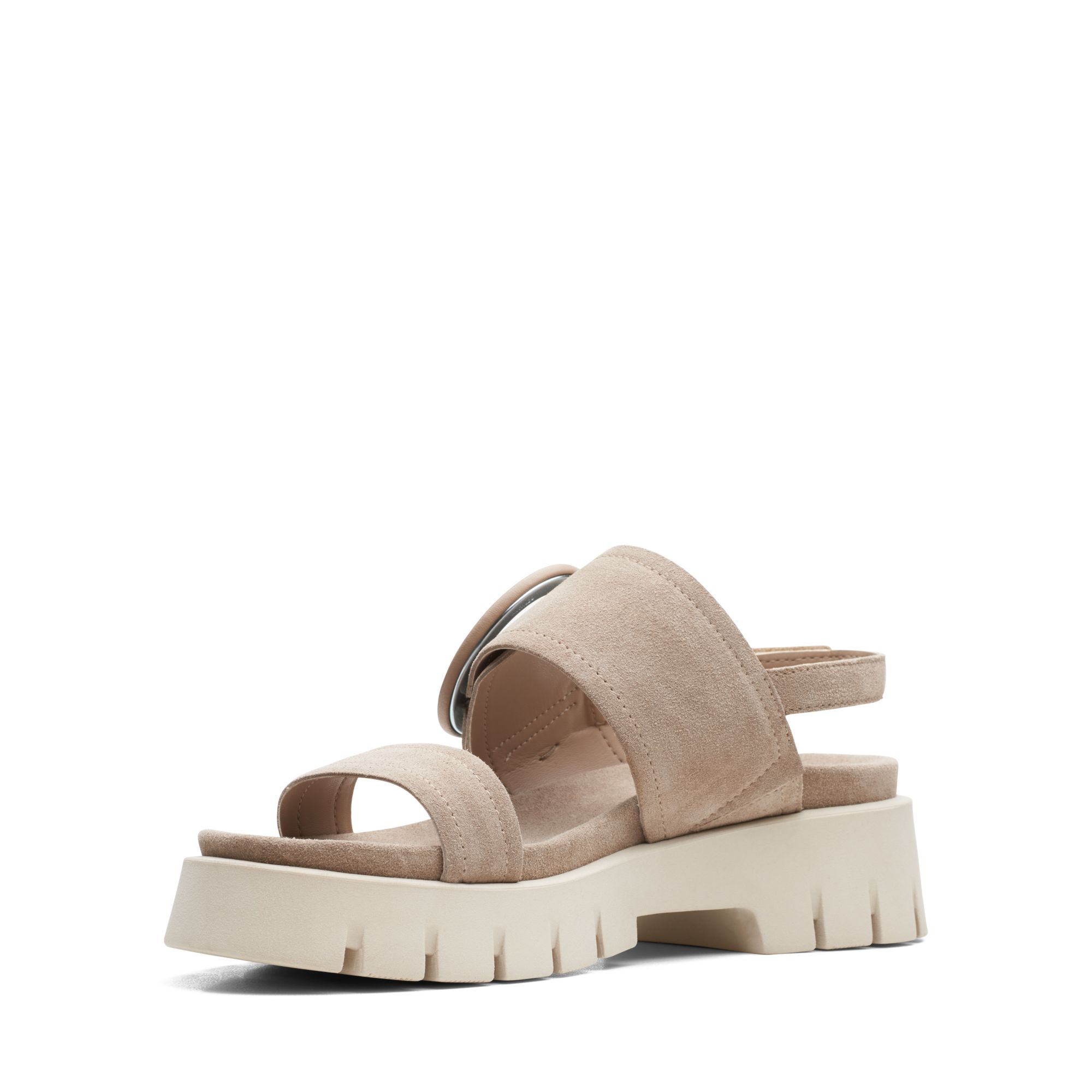 Women Sandals Motive Strap Sand Suede