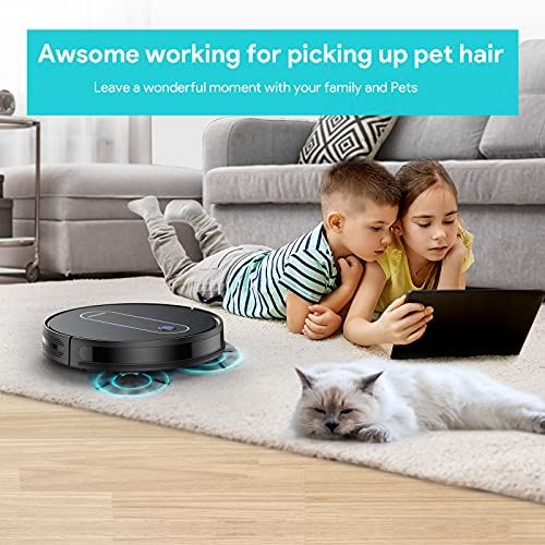 3-IN-1 2000PA Auto Robotic Vacuum with 120Min Runtime and 6 Cleaning Mode