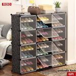 Removable Modular Shoe Rack Home Dustproof Shoes Boots Storage Organizer Rack With Door