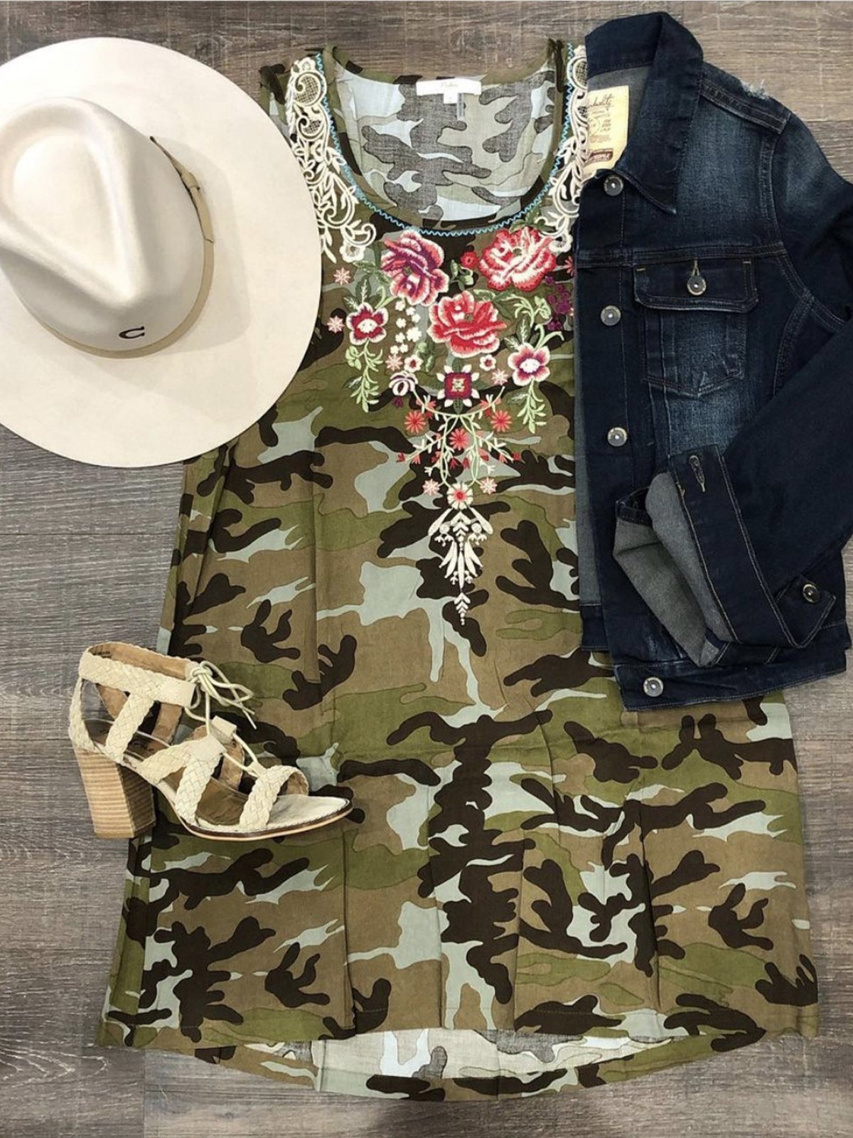 Shift Crew Neck Sleeveless Floral-Print Vests