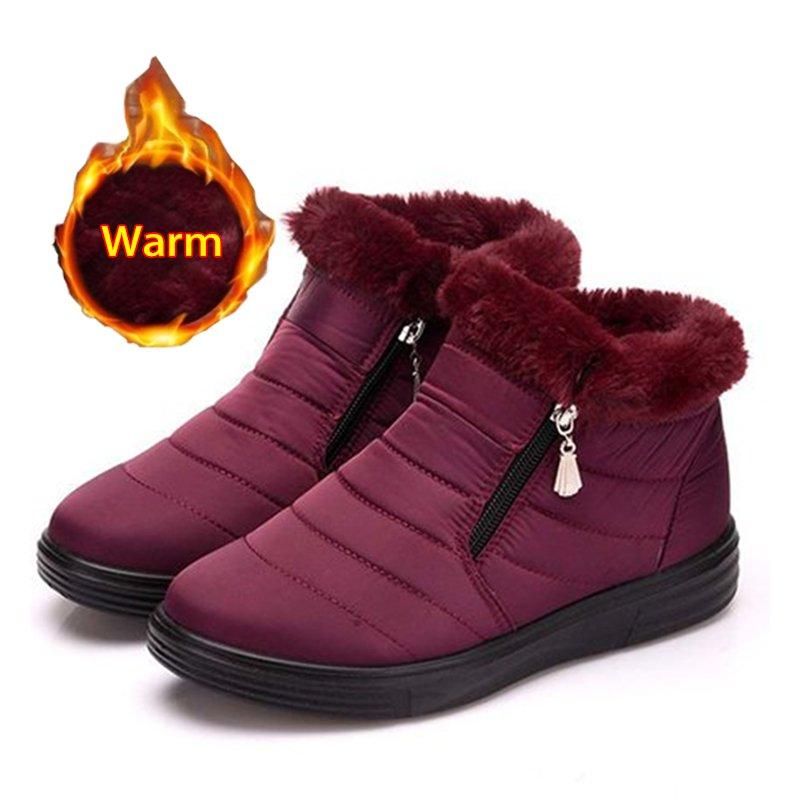 Women Snow Booties Casual Comfort Warm Waterproof Shoes