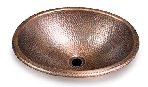 Abode Hand Hammered Oval Sink (17 Inches), Copper
