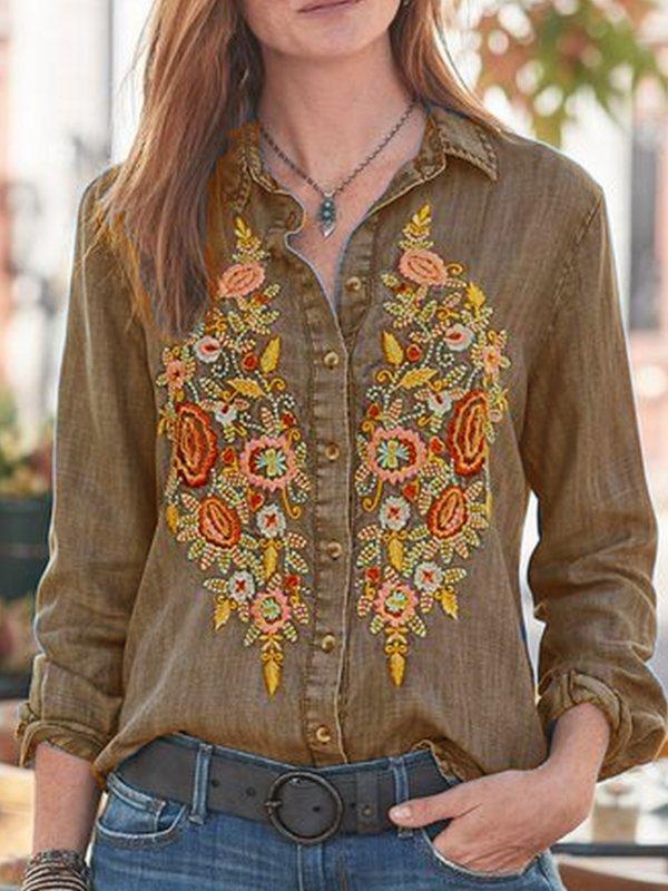 Long Sleeve Vintage Shirts & Tops