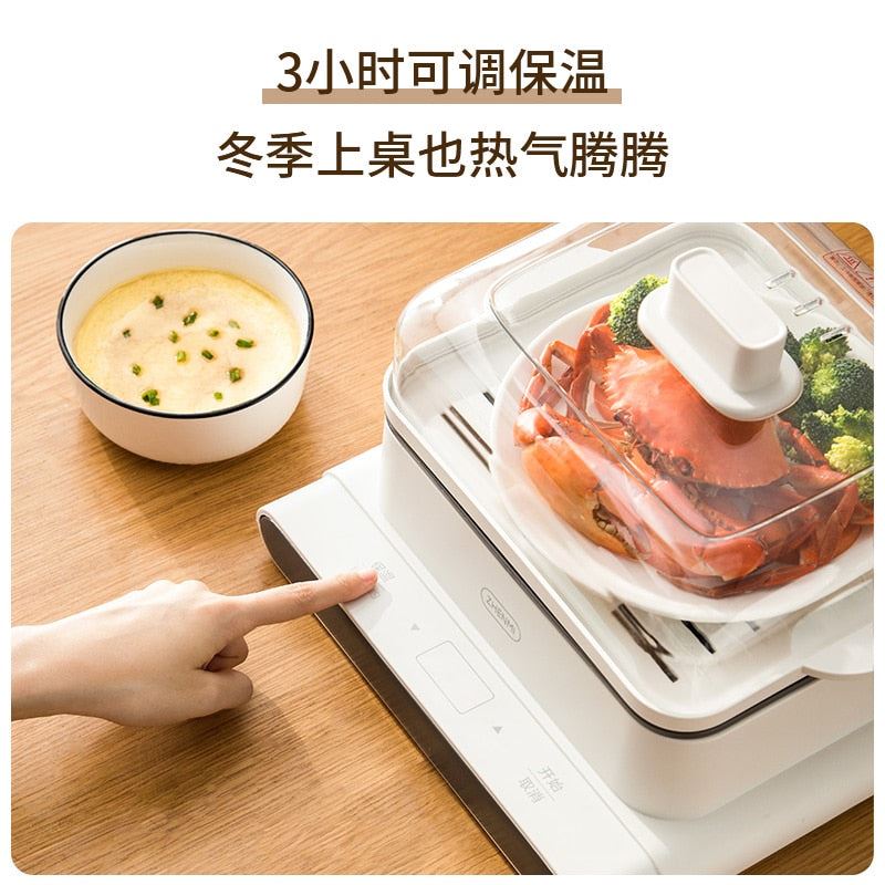 Three Layer Electric Steamer Kitchen Steam Cooker Multifunctional Pot Dumplings Food Warmer