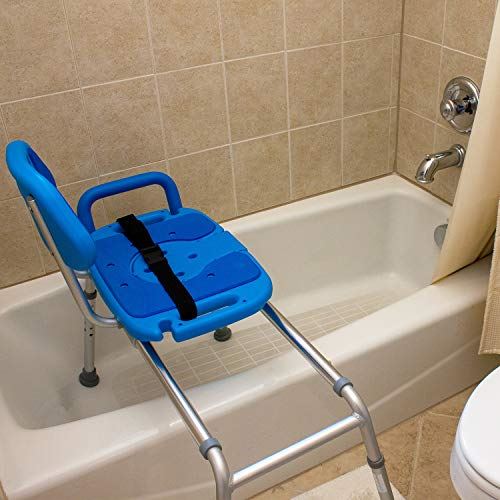Transfer Bench and Shower Chair with Cut-Out SEAT. Adjustable Legs