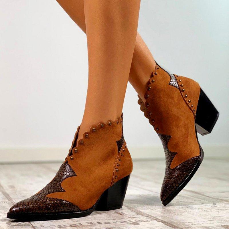 Women Winter  Slip-On Pearl Ankle Boots