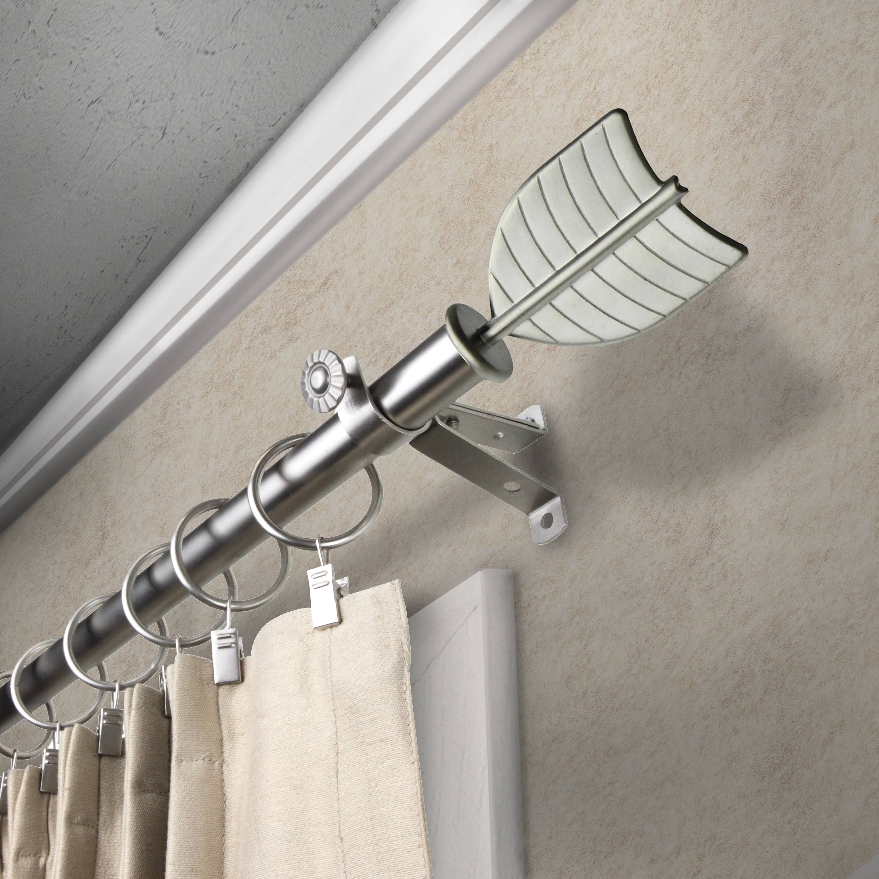 InStyleDesign Quill Adjustable Curtain Rod - 48 to 84-Inch - Black