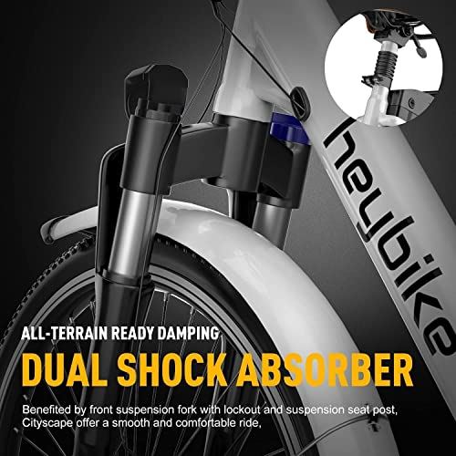 Cityscape Electric Bike 350W Electric City Cruiser Bicycle-Up to 40 Miles-