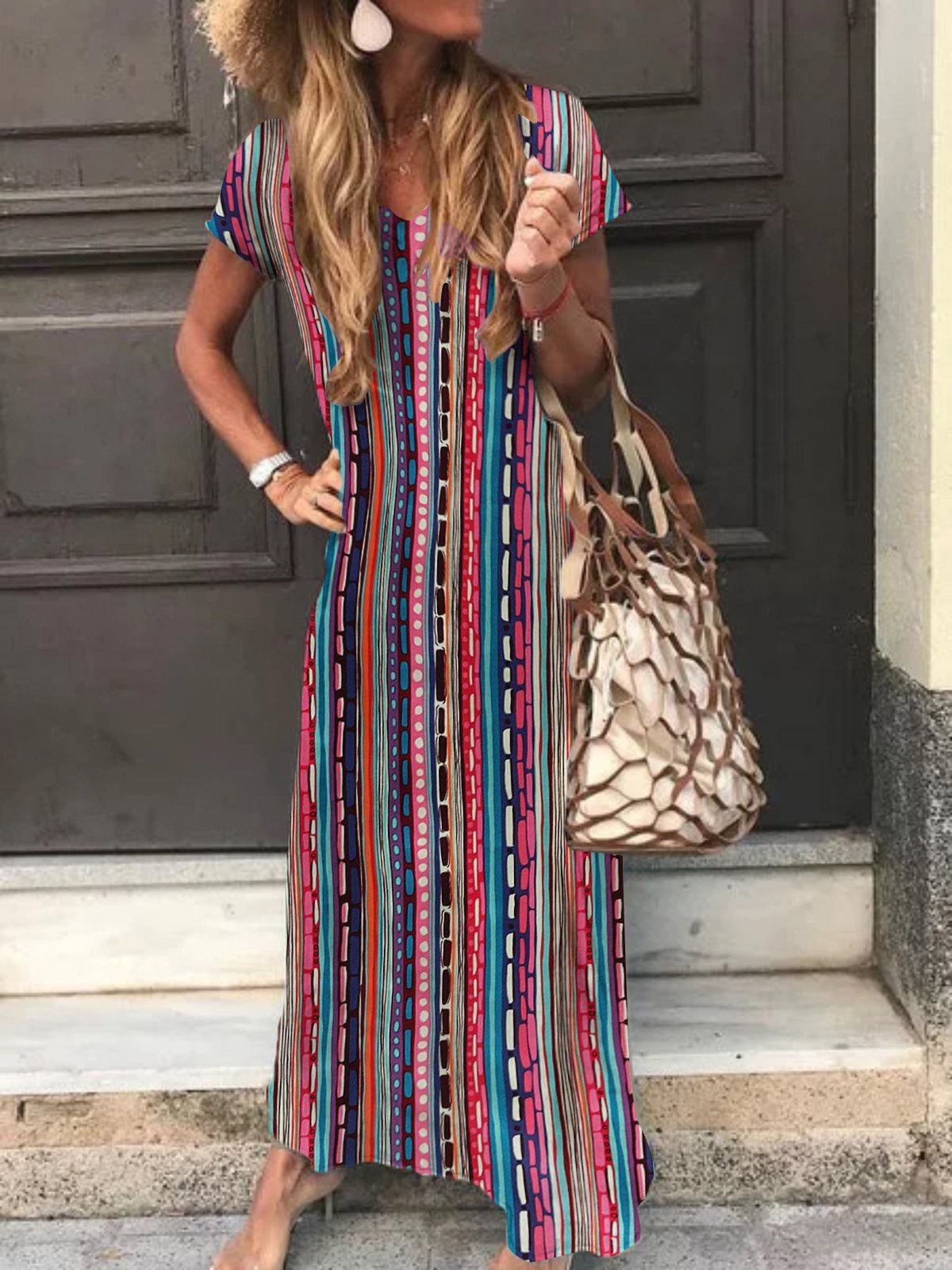 Printed Casual Maxi Dress