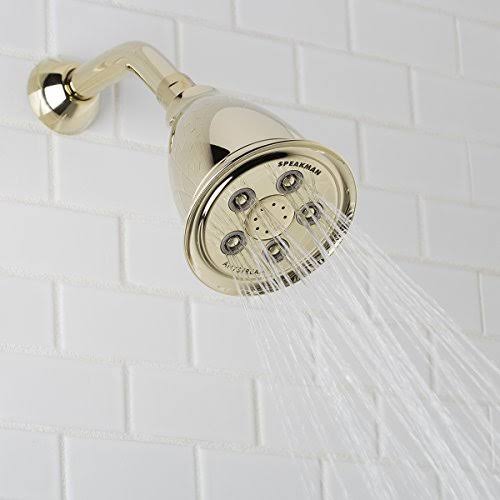 Speakman S-2005-HB-PB Hotel Anystream High Pressure 2.5 GPM Adjustable Shower Head, Polished Brass