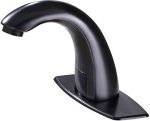 Sensor Touchless Black Bathroom Sink Faucet with Hole Cover Plate, Oil Rubbed Bronze Vanity Faucets