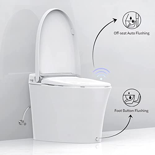 Battery-Operated Touchless Auto Flush One-Piece HET Intelligent Toilet
