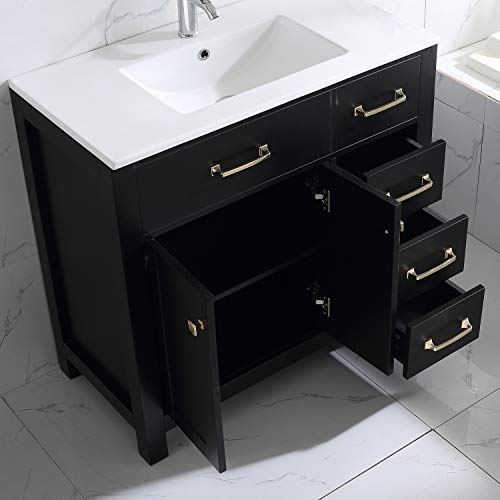 Sink Combo Cabinet Undermount Ceramic Vessel Sink Chrome