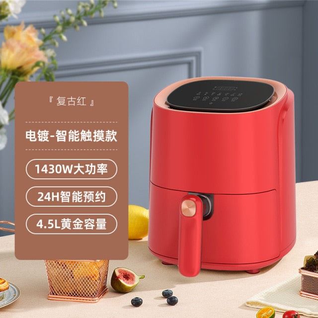 Air fryer multi-functional household large-capacity smart electric fryer