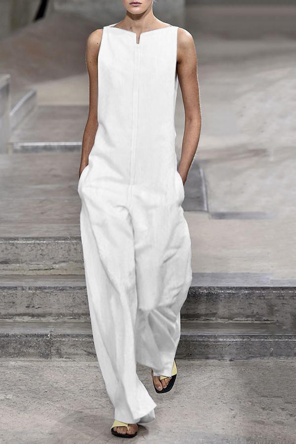 Fashion Plain Long Sleeve Jumpsuits