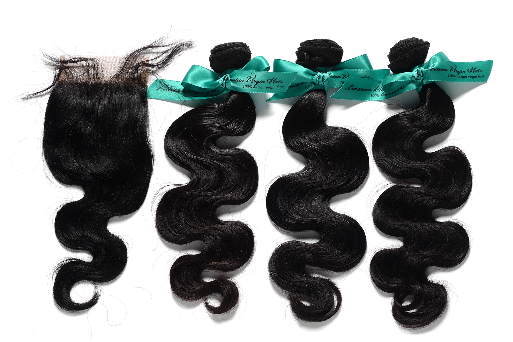 8A,Body Wave,1 Piece Lace Top Closure and 3Pcs Hair Bundle 100% Mocha Eurasian Virgin Hair Weft,4pcs