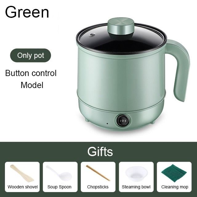 Household MultiCooker Electric Skillet Stainless Steel Rice Cooker Hotpot Noodles Soup Pot Eggs Food Steamer