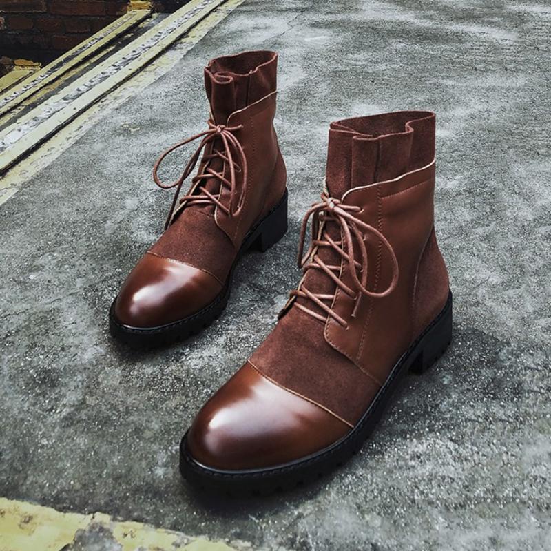 Women Vintage Booties Casual Plus Size Shoes