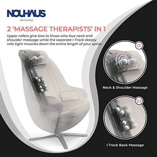 Full Body Massager and Comfy Lounge Chair with Ottoman and Heat